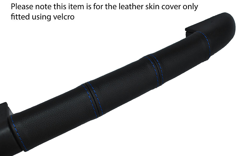 BLUE STITCH PASSENGER SIDE DASH HANDLE LEATHER SKIN COVER FITS VW BEETLE 98-11