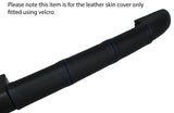 BLUE STITCH PASSENGER SIDE DASH HANDLE LEATHER SKIN COVER FITS VW BEETLE 98-11