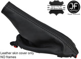 BLACK STITCHING REAL LEATHER HANDBRAKE GAITER FITS FIAT 124 SPIDER 2016-2018