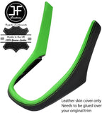 BLACK & GREEN REAL LEATHER GEAR SURROUND COVER FOR VAUXHALL OPEL MOKKA 12-19