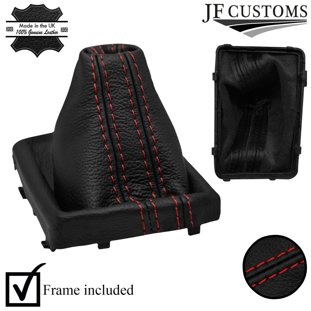 D RED STITCH AUTO S-TRONIC LEATHER GEAR COVER+PLASTIC FRAME FOR AUDI Q2 16-22