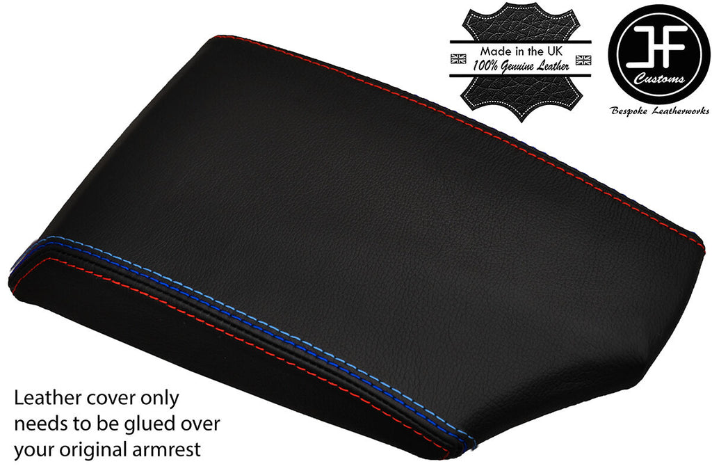 TRI STITCHING LEATHER ARMREST COVER FITS BMW E81 E82 E87 E88 2005-2012