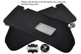 BLACK STITCH 2X SUN VISORS LEATHER COVERS FITS MITSUBISHI PAJERO SHOGUN 00-06