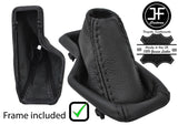 BLACK STITCH LEATHER GEAR GAITER + PLASTIC FRAME FOR BMW Z3 95-02 AUTOMATIC