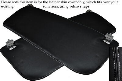 GREY STITCH FITS FORD TRANSIT MK7 2006-2013 2X SUN VISORS LEATHER SKIN COVERS