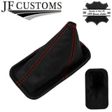 RED STITCH LEATHER GEAR GAITER+METAL FRAME FITS FITS DAIHATSU TERIOS 97-05