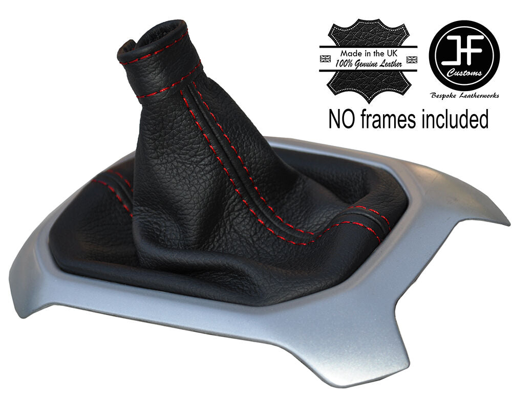 RED STITCHING MANUAL LEATHER GEAR GAITER FITS JEEP RENEGADE 2014-2017 CUSTOM NEW