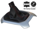RED STITCHING MANUAL LEATHER GEAR GAITER FITS JEEP RENEGADE 2014-2017 CUSTOM NEW
