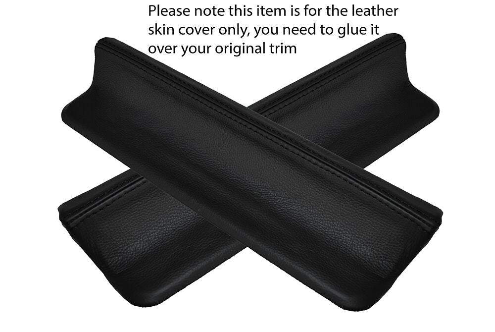 BLACK STITCHING 2X REAR DOOR SILL TRIM SKIN COVERS FITS ROVER 45 MG ZS 99-05