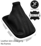 BLACK&BLACK STRIPE TOP GRAIN LEATHER GEAR GAITER FOR RENAULT KADJAR 2015-2019