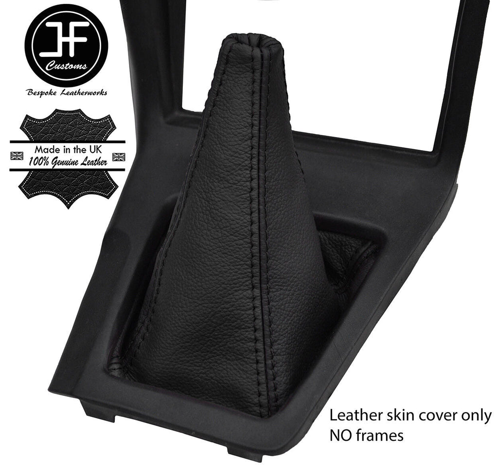 BLACK & BLACK TOP GRAIN REAL LEATHER GEAR GAITER FOR TOYOTA SUPRA MK3 86-93