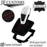 RED STITCH ITALIAN LEATHER AUTO DCT GEAR + FRAME FOR BMW E90 E92 E93 CUSTOM NEW