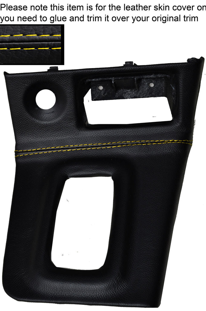 YELLOW STITCH AUTO AUTOMATIC GEAR SURROUND SKIN COVER FITS NISSAN SKYLINE R33