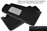 BLACK STITCHING FITS VW POLO MK4 2000-2002 2X SUN VISORS LEATHER COVERS ONLY