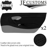 BLACK STITCH LEATHER 2X TOP DOOR CARD COVER FOR PORSCHE BOXSTER 986 96-04 JF2
