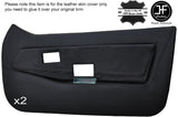 BLACK STITCH 2X FRONT FULL DOOR CARD LEATHER COVERS FITS LOTUS ELITE ECLAT S1