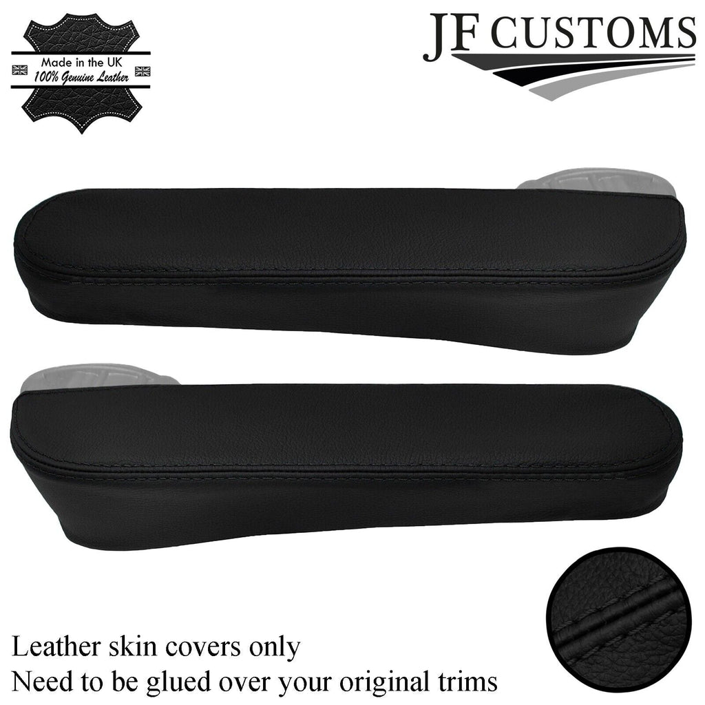 FITS RENAULT MASTER 2010-2018 BLACK STITCH 2X SEAT ARMREST LEATHER COVER