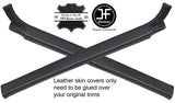 WHITE STITCH 2X A PILLAR LEATHER COVERS FITS LAND ROVER DEFENDER 90 110 07-16
