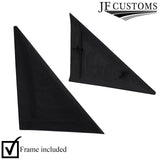 WHITE ST 2X WING MIRROR DOOR TRIM COVER+PLASTIC FRAMES FITS NISSAN SKYLINE R33