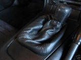 FITS TOYOTA MR2 MK2 89-00 BLACK STITCH LEATHER GEAR GAITER SHIFT BOOT COVER
