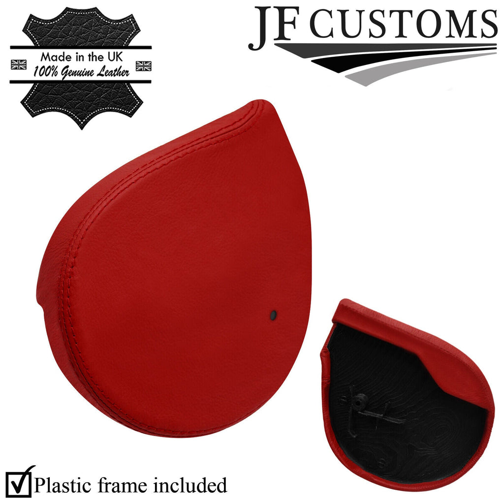 D RED ITALIAN LEATHER HANDBRAKE TRIM COVER+FRAME FOR CITROEN JUMPER MK3 06-19