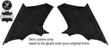 BLACK STITCH 2X REAR C  PILLAR SUEDE COVERS FITS BMW 3 SERIES E92 COUPE 06-13