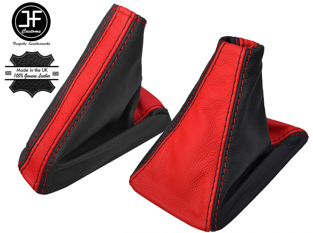 BLACK & RED  TOP GRAIN LEATHER GEAR & HANDBRAKE GAITER FOR SKYLINE R32 GTR GTS