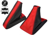 BLACK & RED  TOP GRAIN LEATHER GEAR & HANDBRAKE GAITER FOR SKYLINE R32 GTR GTS