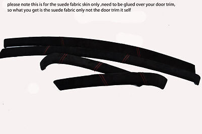 red stitch FITS BMW 3 SERIES  E90 E91 4X DOOR TRIM SUEDE  COVERS ONLY CUSTOM NEW