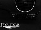 WHITE STITCH LEATHER 2X FRONT DASH TRIM COVERS FITS MAZDA MX5 MK3 NC 05-14