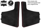 RED STITCH 2X CONSOLE SIDE TRIM SUEDE COVER FOR PORSCHE 997 CARRERA STYLE2