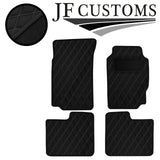 GREY DIAMOND STITCH VINYL 4X TAILORED FLOOR CARPETS FOR PEUGEOT 406  95-04 JF1