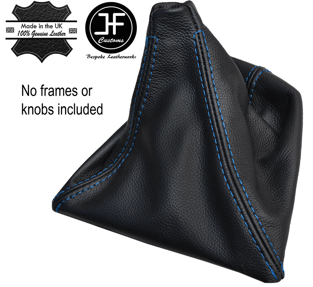 BLUE STITCHING MANUAL LEATHER GEAR GAITER FITS BMW 2 SERIES F22 2013-2016