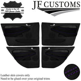 PURPLE STITCH LEATHER 4X DOOR TRIM ARMREST COVERS FOR JAGUAR X-TYPE 01-09 JF2