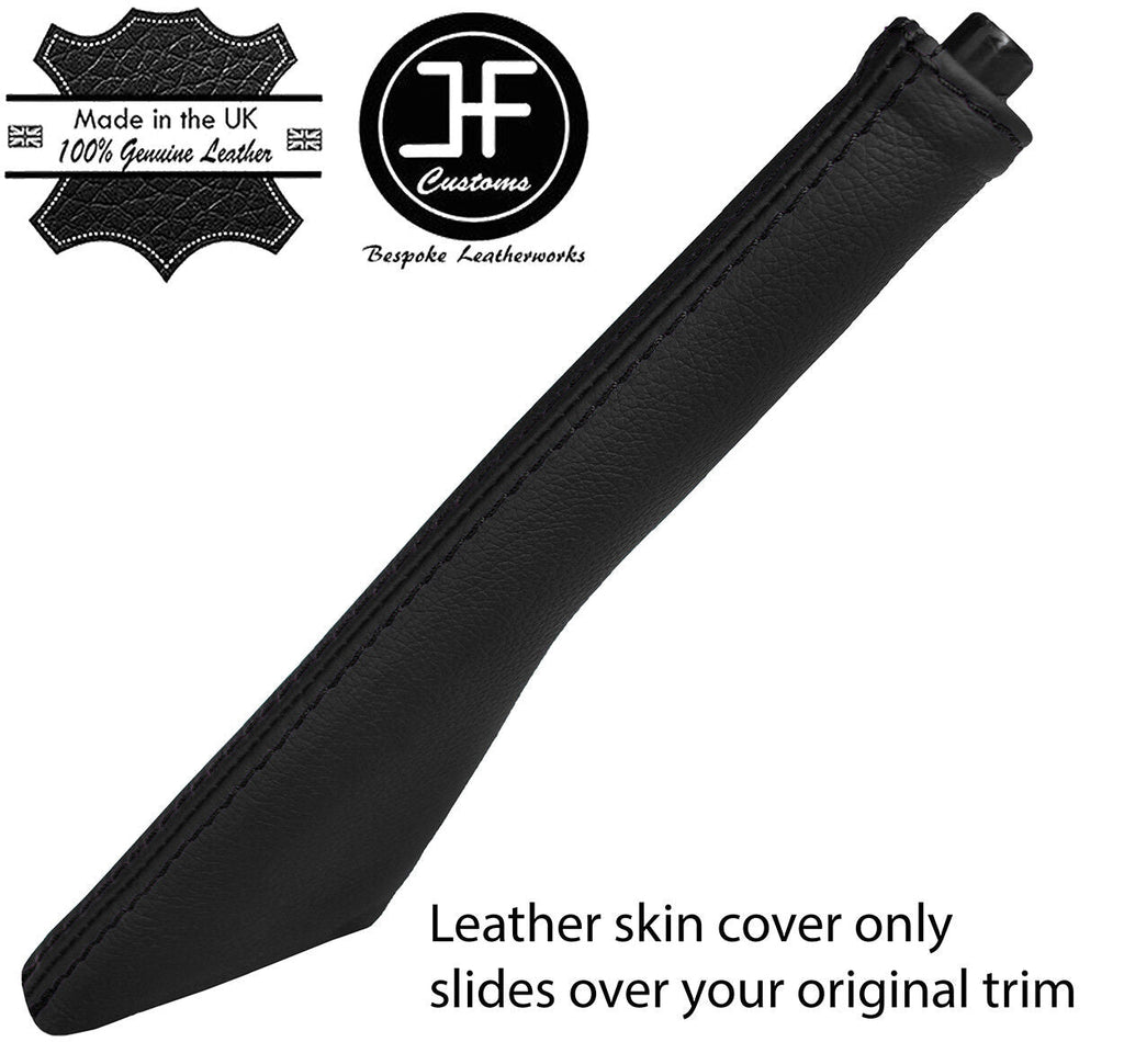 BLACK STITCH TOP GRAIN LEATHER HANDBRAKE GAITER FITS VW TOURAN 2010-2015