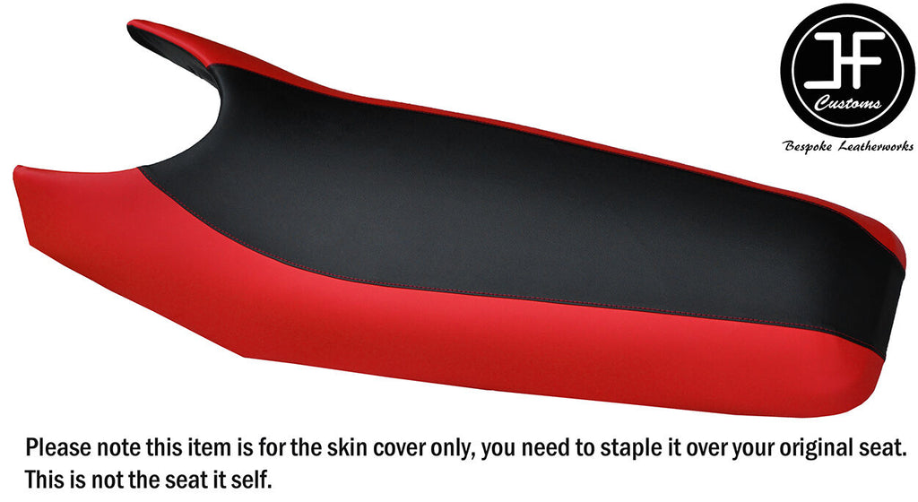 BLACK & RED AUTOMOTIVE VINYL CUSTOM FITS POLARIS SL 650 750 SEAT COVER ONLY