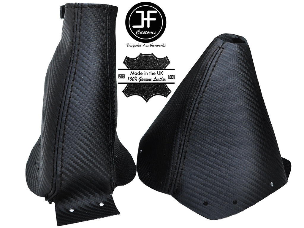 BLACK STITCHING CARBON FIBER LOOK GEAR & HANDBRAKE GAITER FITS 300ZX 1989-2000