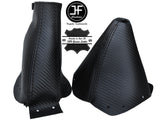 BLACK STITCHING CARBON FIBER LOOK GEAR & HANDBRAKE GAITER FITS 300ZX 1989-2000