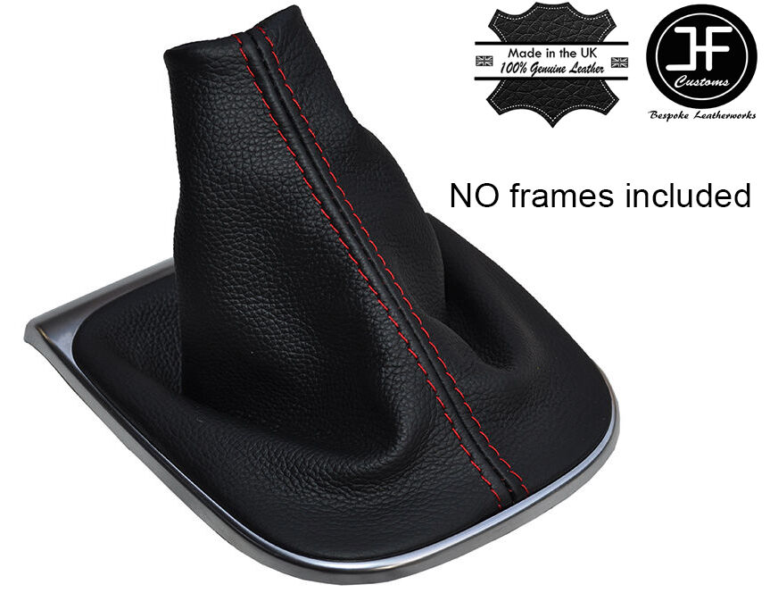 RED STITCHING MANUAL LEATHER GEAR GAITER FITS CITROEN C4 II MK2 2011-2014