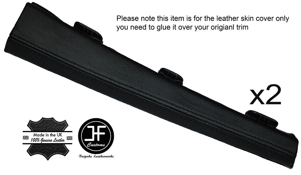 BLACK STITCH 2X A PILLAR TRIM LEATHER COVERS FITS PORSCHE MACAN 2014-2016