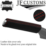 RED STITCH ITALIAN LEATHER HANDBRAKE HANDLE COVER FOR SKODA OCTAVIA MK3 12-19
