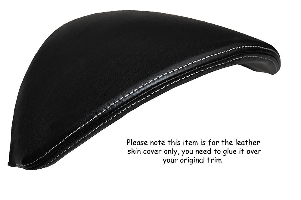 WHITE STITCHING SPEEDO HOOD LEATHER SKIN COVER FITS NISSAN QASHQAI 2007-2013