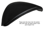WHITE STITCHING SPEEDO HOOD LEATHER SKIN COVER FITS NISSAN QASHQAI 2007-2013