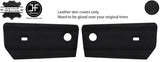 BLACK STITCH 2X FRONT DOOR CARD LEATHER COVERS FITS FORD CORTINA MK5 COUPE 2DR