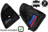 BLACK STITCH TRI STRIPE LEATHER GEAR PLASTIC FRAME FOR BMW E81 E82 E87 E88 05-12