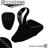 GREY LUX-STITCH SUEDE AUTO DCT GEAR GAITER+PLASTIC FRAME FOR BMW E90 E92 E93