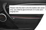 RED STITCH 2X FRONT DOOR ARMREST SKIN COVER FITS RENAULT MEGANE MK3 08-13 5DR