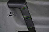 green stitch FITS VW T4 TRANSPORTER CARAVELLE 2X DOOR HANDLE LEATHER COVERS
