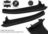 WHITE STITCH 2X DOOR SILL TRIM TOP GRAIN LEATHER COVER FOR LOTUS ELISE S2 07-11