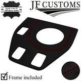 D RED STITCH LEATHER GEAR BASE COVER WITH PLASTIC FRAME FOR TRIUMPH STAG 70-77